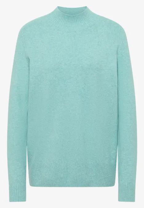 Cosy Turtleneck Pullover foam blue melange Cosy Turtleneck Pullover foam blue melange