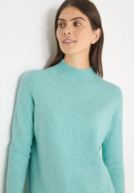 Cosy Turtleneck Pullover foam blue melange Cosy Turtleneck Pullover foam blue melange