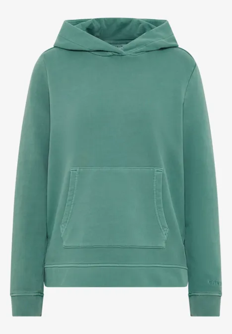 Sweat à capuche à teinture d'habillage jewel green