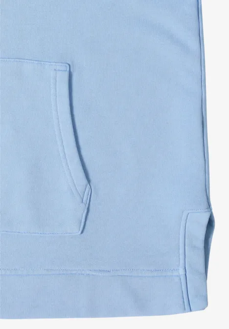 Garment dyed Hoodie light sky blue