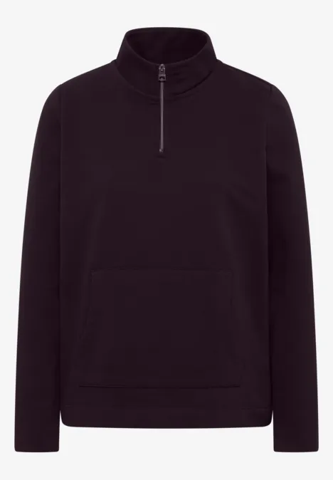 Sweater met rits eggplant red