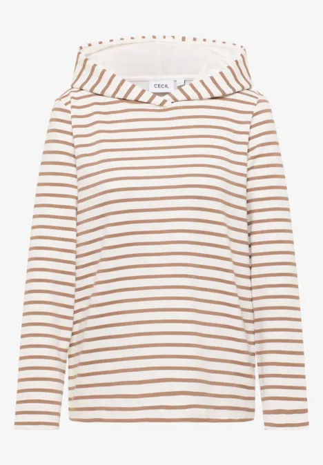 Sweat-shirt à rayures natural taupe
