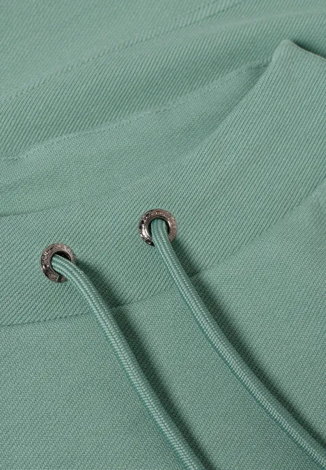 Funnel Neck Strukturshirt jewel green