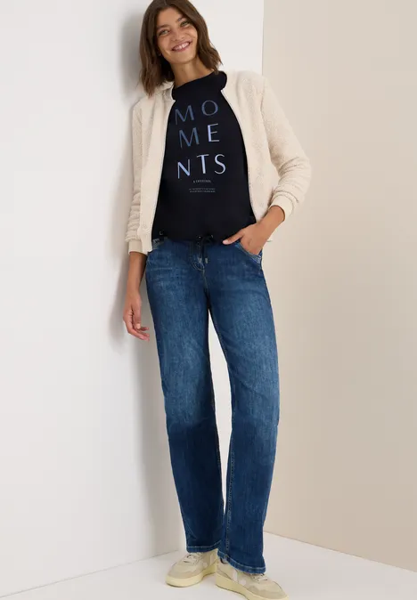 Sweatshirt mit Stickerei urban dark blue