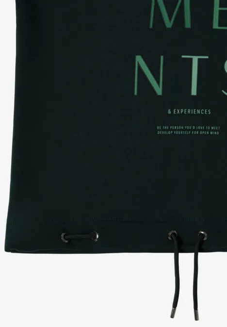 Sweatshirt mit Stickerei ink green