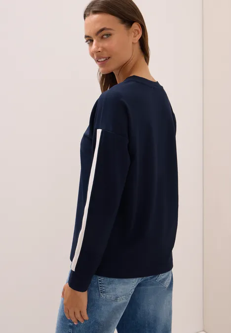 Gallonstreifen Sweatshirt urban dark blue