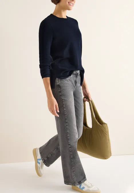 Pullover mit Strickdetail urban dark blue