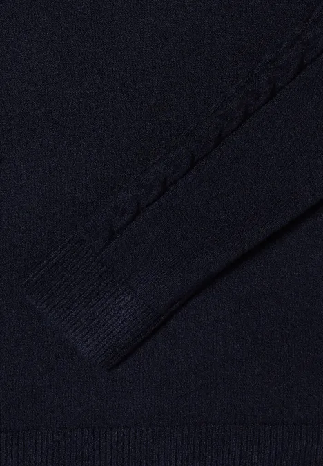 Pullover mit Strickdetail urban dark blue