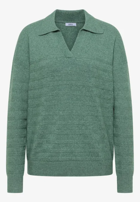 Softer Strukturpullover jewel green melange