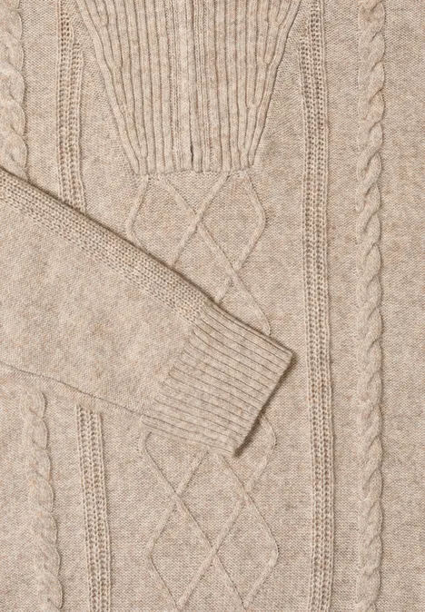 Pull à col troyer toffee cream melange