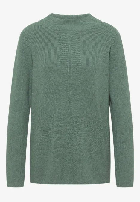 Strukturmix Pullover jewel green melange