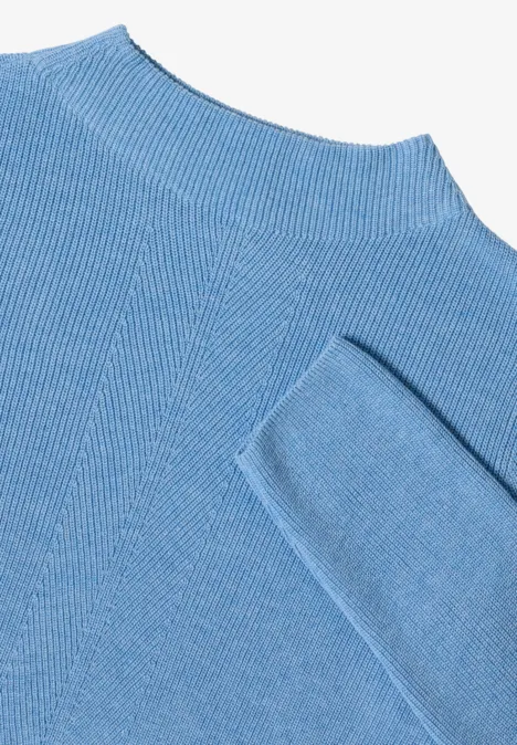 Strukturmix Pullover sporty light blue melange