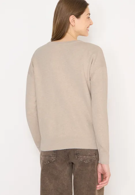 Sweat-shirt en tricot desert beige melange