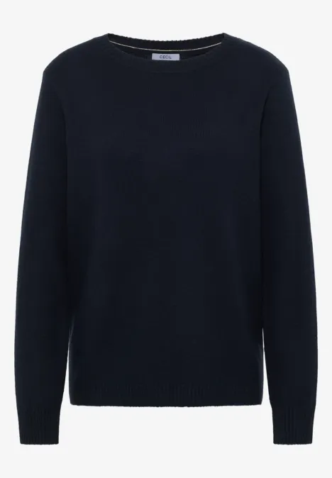 Doux pull-over en couleur unie universal blue