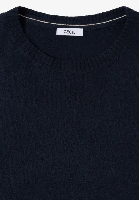 Doux pull-over en couleur unie universal blue