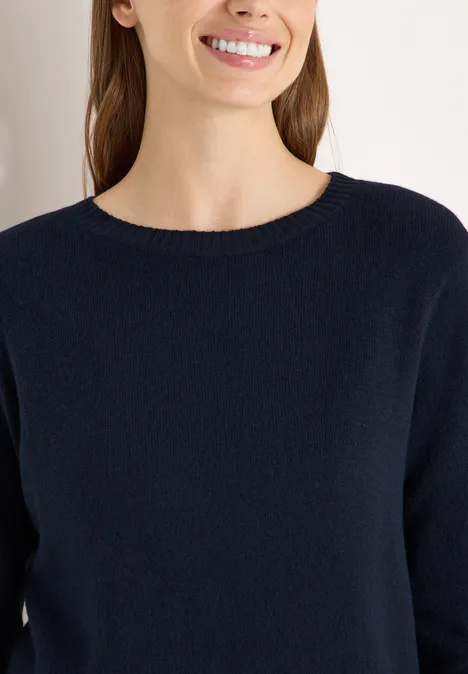 Doux pull-over en couleur unie universal blue