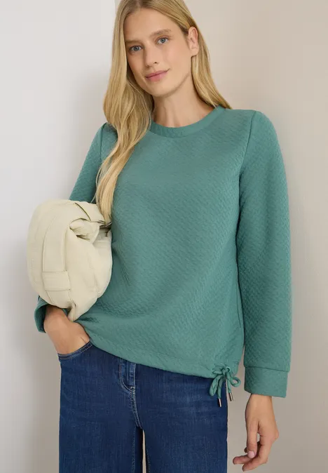 Sweatshirt mit Struktur jewel green
