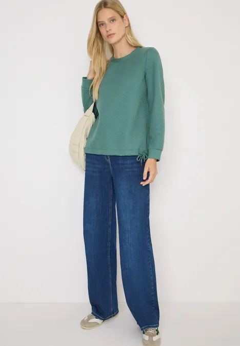 Sweatshirt mit Struktur jewel green
