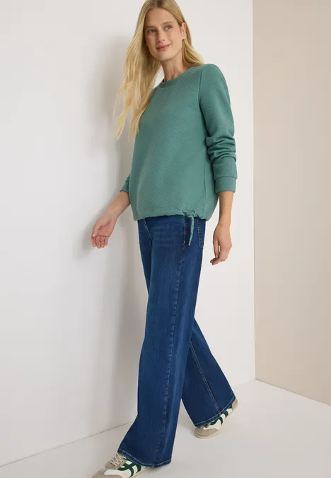 Sweatshirt mit Struktur jewel green