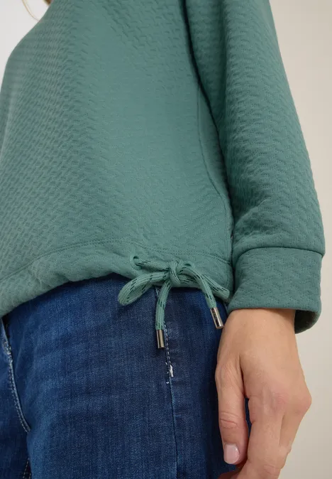 Sweatshirt mit Struktur jewel green