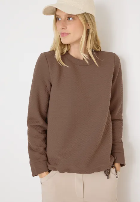 Sweatshirt mit Struktur cocoa taupe