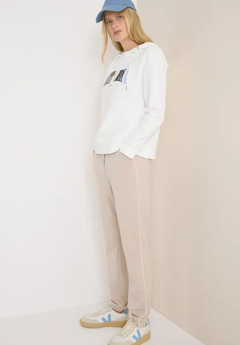 Hoodie mit Wording vanilla white