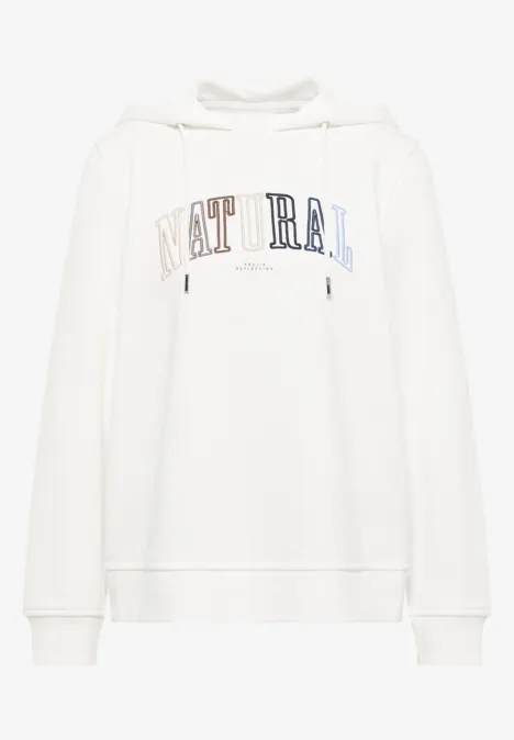 Hoodie avec wording vanilla white