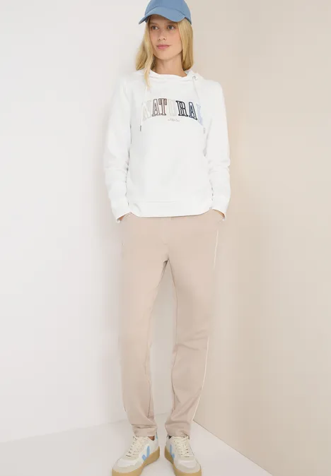 Hoodie mit Wording vanilla white
