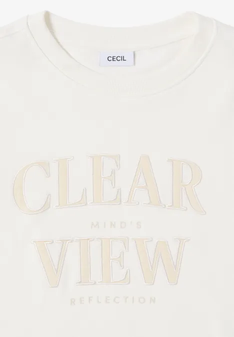Sweatshirt mit Wording vanilla white