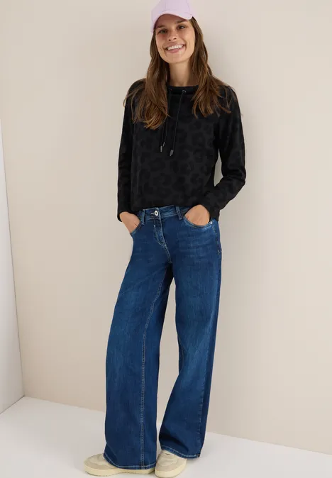Leo Jacquard Pullover Black