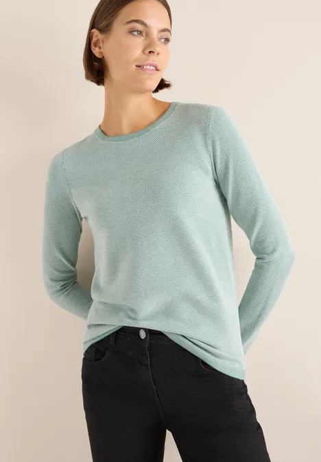 Two-Tone Pullover jewel green