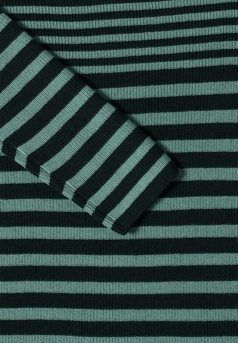 Gestreifter Pullover jewel green