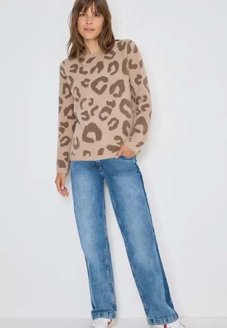 Federgarn-Mix Leo Pullover sandalwood beige