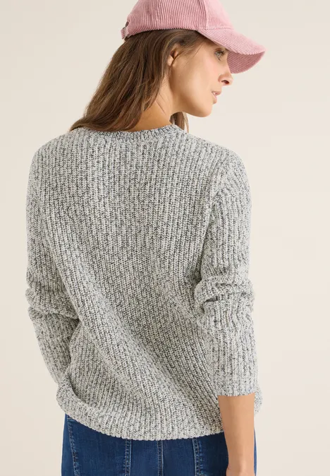 Gemusterter Strickpullover urban dark blue