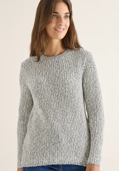 Gemusterter Strickpullover urban dark blue