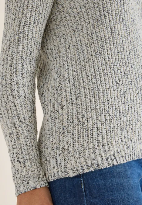 Gemusterter Strickpullover urban dark blue