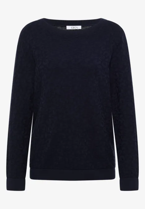 Leo Strukturpullover urban dark blue