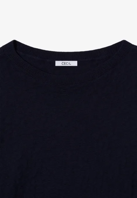 Leo Strukturpullover urban dark blue