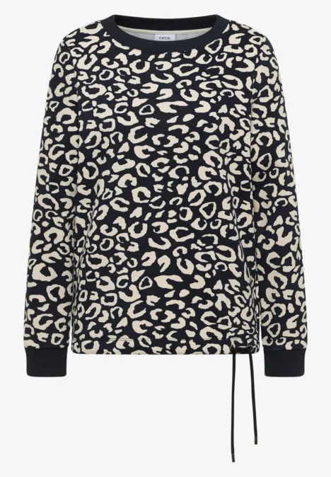 Sweat-shirt à motif léopard urban dark blue