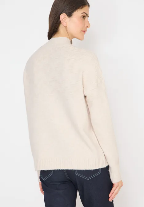 Softer Jacquard Pullover oat milk beige melange