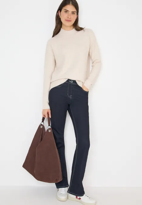 Softer Jacquard Pullover oat milk beige melange