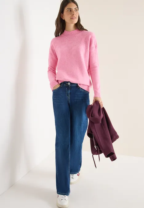 Softer Jacquard Pullover dark blossom melange