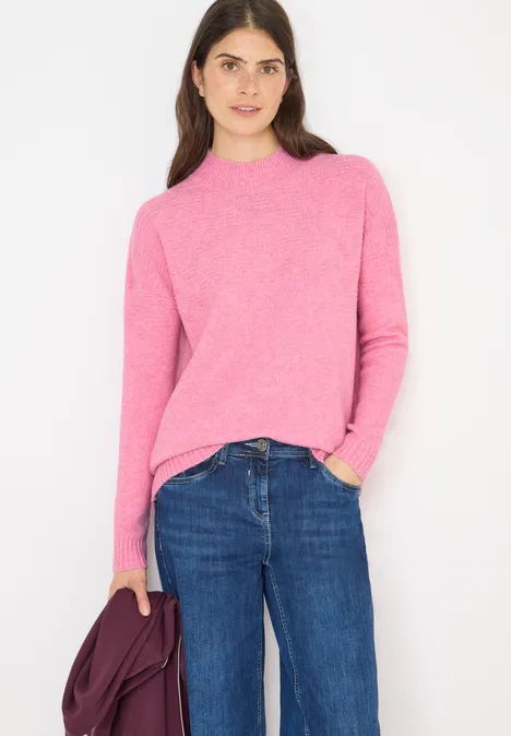 Softer Jacquard Pullover dark blossom melange