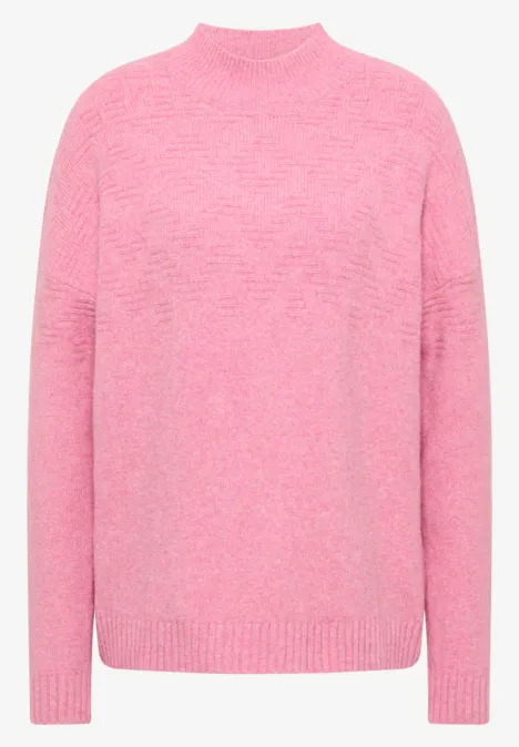 Softer Jacquard Pullover dark blossom melange