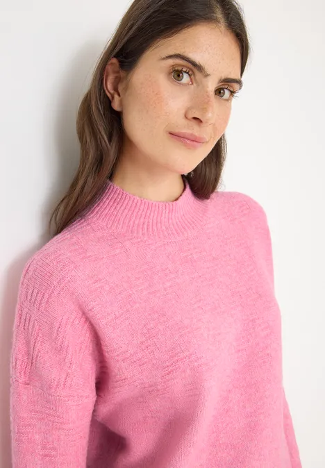 Softer Jacquard Pullover dark blossom melange