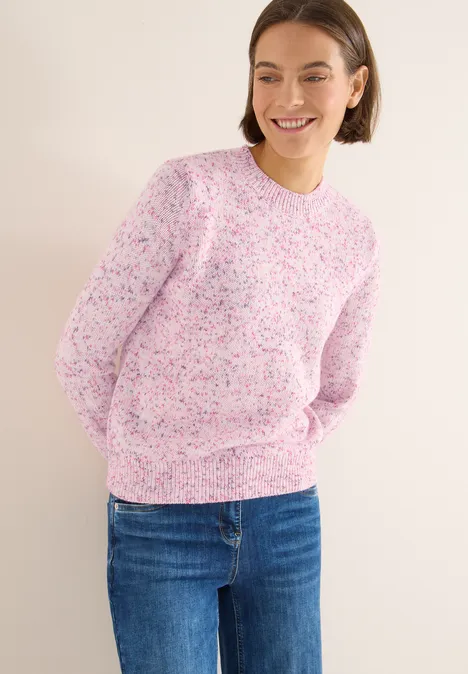 Gemusterter Strickpullover dark blossom melange