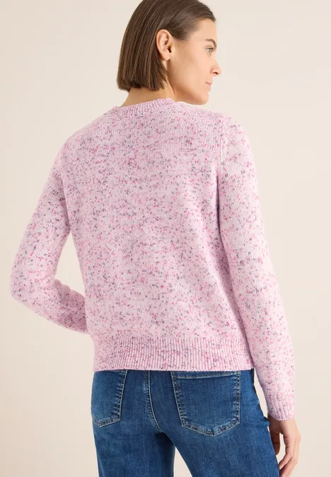 Gemusterter Strickpullover dark blossom melange