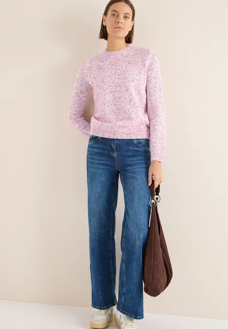 Gemusterter Strickpullover dark blossom melange