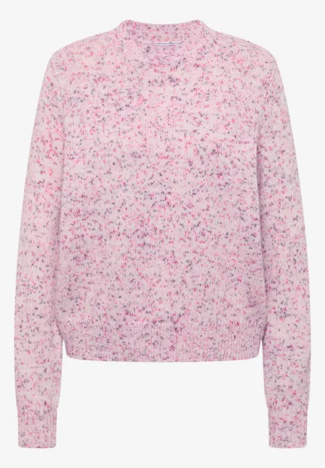 Gemusterter Strickpullover dark blossom melange