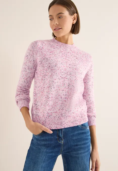 Gemusterter Strickpullover dark blossom melange
